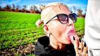 Powerful sex at night with two women licking their dicks at the same time